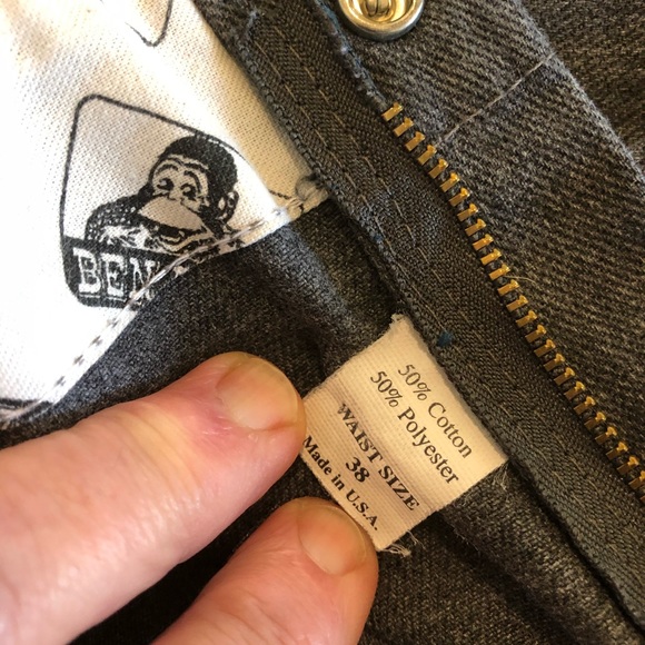 BEN DAVIS MEN’S VINTAGE COTTON/POLY DRESSY JEANS SZ 38x29 (EUC) - Picture 4 of 9